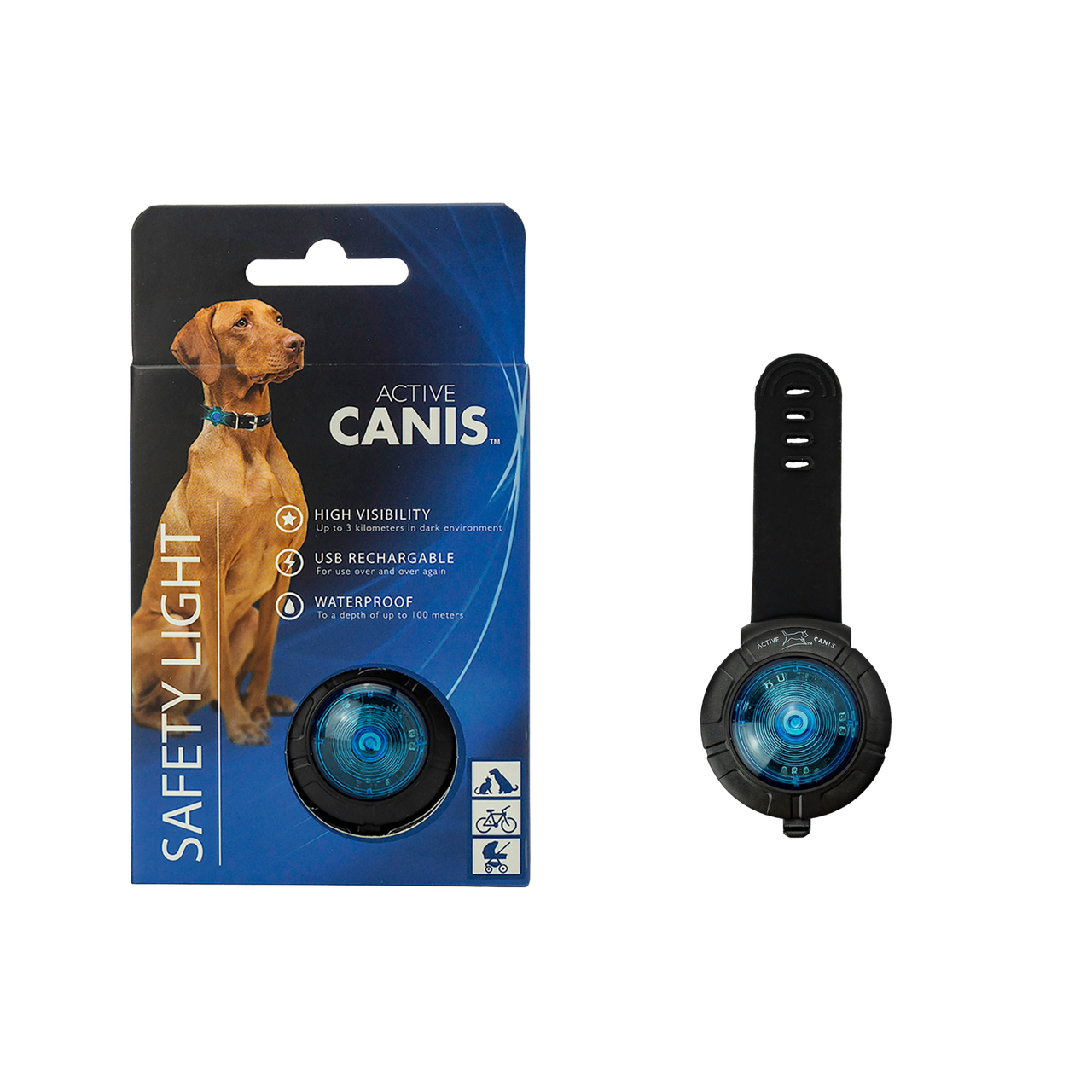 Active Canis Safety Lights hundelygte blå